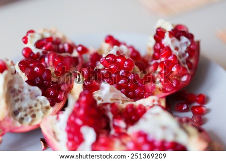 Pomegranate fruit. Organic Bio fruits
