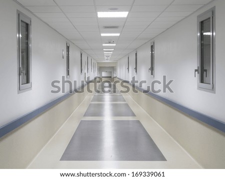 Hospital Interior Corridor Clinic