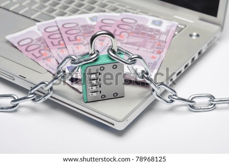 safe bank online money transfer concept