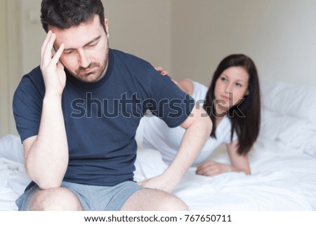 Woman trying to make peace with her boyfriend after a fight