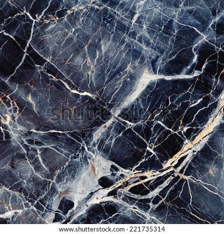 Marble texture. Black and blue stone background. Caribbean Portoro Marble. Michelangelo. Quality stone texture with deep veins. High resolution.
