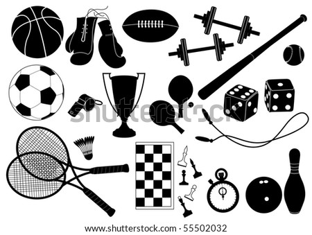 Clipart Sports Equipment. stock photo : Sports equipment