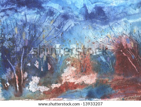 Hand painted landscape