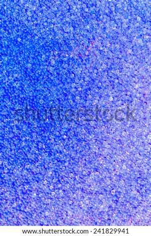 Close up blue silica gel