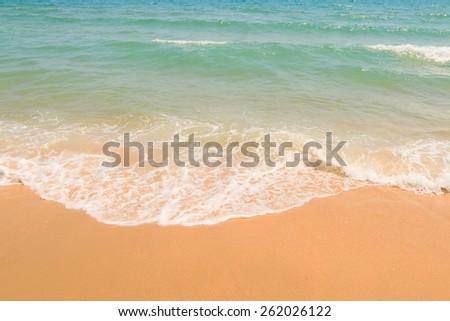 Sea water sky and sand background
