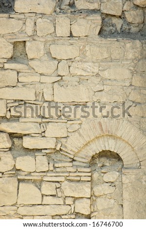 Old stone wall background, St Nicholas church