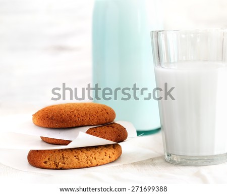 glass of milk and cookies