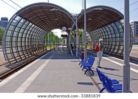 Olaf-Palme-Allee Rapid Rail Station in Bonn, Germany