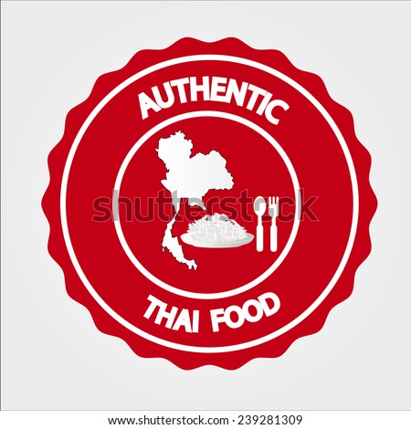 thai food stamp,hot and spicy thai food,stamp vector