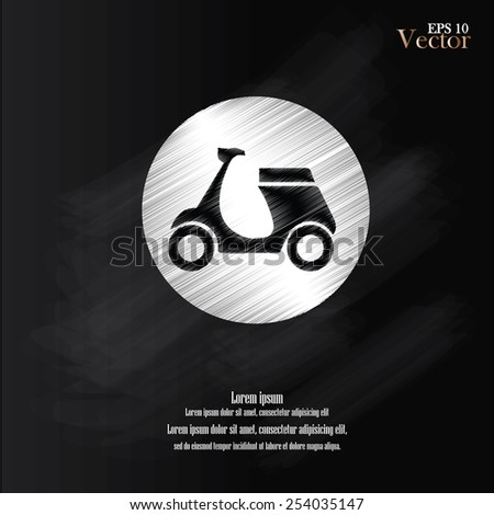 Motorcycle  vector on chalkboard .Transport icons.transportation vector illustration