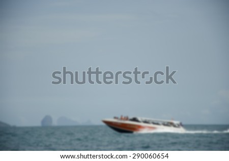 blur  Moving boat motion abstraction background.