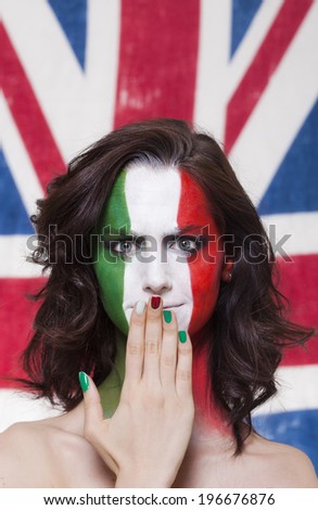 Beautiful italian supporter during Italy VS England