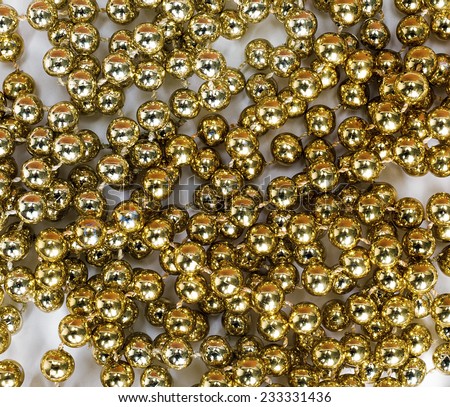 Beautiful Christmas texture with golden ball chain