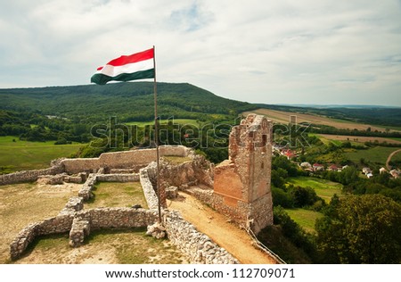 Ruins of the castle of Csesznek, Hungary