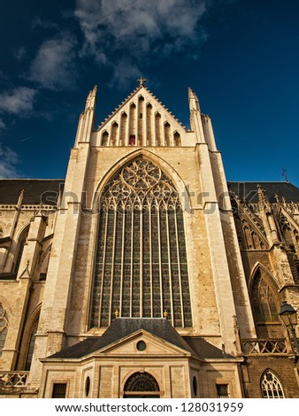 Gothic Architecture - Sint-Rombouts Cathedral in Mechelen, Belgium.