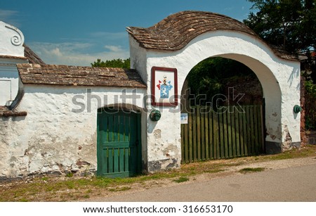 KOVAGOORS, HUNGARY - 2 AUGUST, 2015: Typical houses in the old town of Kovagors, Hungary on 2 August, 2015.  It is one of the largest settlements in the KÃ¡li basin.