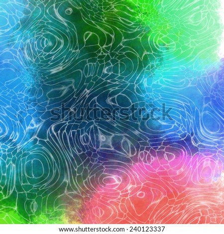 Abstract colorful texture in blue, green, pink and orange - illustration