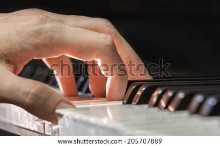 Left hand of a Jazz piano player. Taken in Montreal.