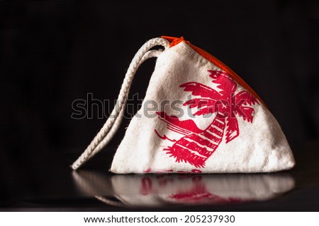 Small cloth bag.