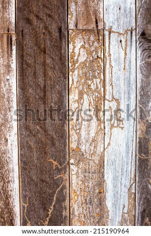 Grunge background of old, worn wood slats