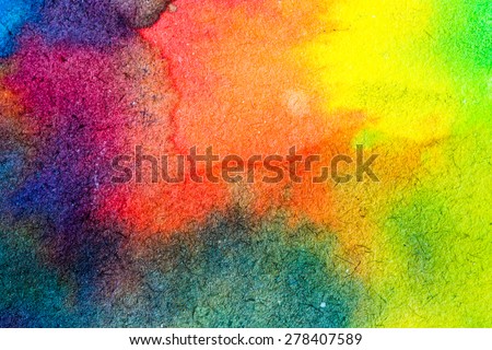 Abstract watercolor palette of blue colors, mix color, background, illustration,a mixture of colors, stains with a spray of water colors, the author's work.