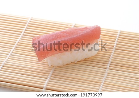 Sushi of Tuna isolated on white background