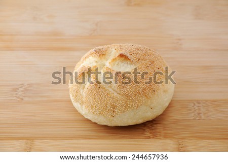 kaiser roll German bread on table