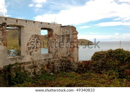 ruins of a colonial school house on the island of antigua