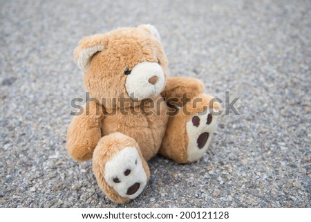 A cute brown teddy bear isolated