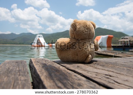 Teddy bear on holiday