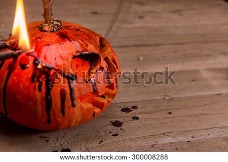 Halloween pumpkin,Scary Halloween pumpkin with candle light,Halloween theme