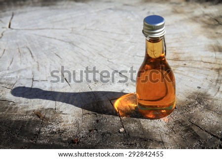 A bottle of organic honey