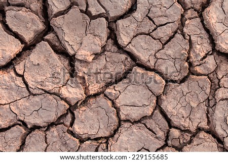 dry soil and gravel , season and global warming concept