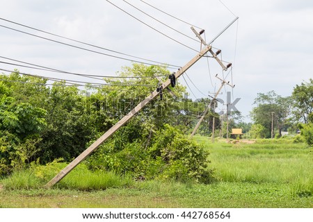 The storm caused severe damage to electric poles falling tilt.