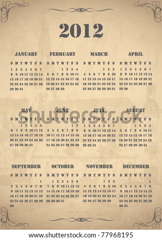 Old Calendar Pictures