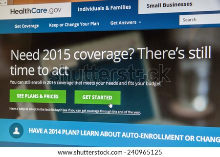 BOISE, IDAHO/USA - DECEMBER 24, 2014: Healthcare.gov website showing there is still time to get coverage