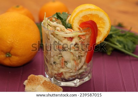 cabbage salad Cole slaw with orange