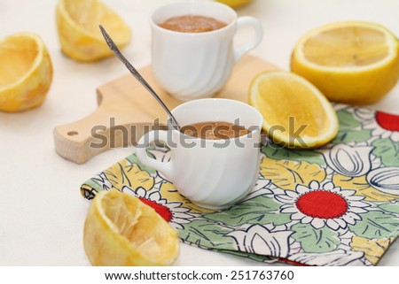 lemon cream / Kurd / fondant in coffee cups