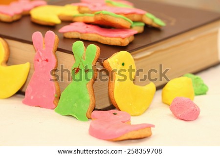 easter cookies rabbits with the big book