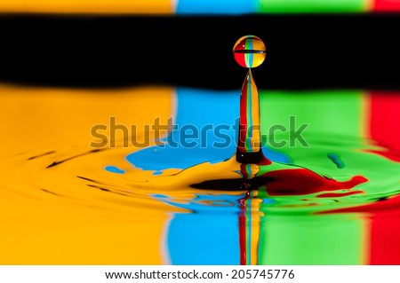 Abstract background water droplet making a splash and ripple effect