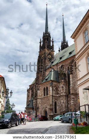 Brno, Czech Republic - July 2012 - Old Catholic Church in Brno city, second largest city in Czech Republic