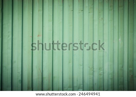 Green shipping container stripe pattern