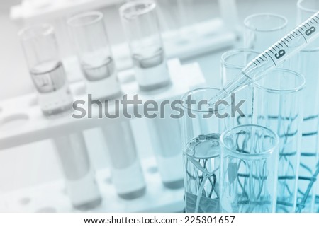 The experiment of researcher in laboratory room.