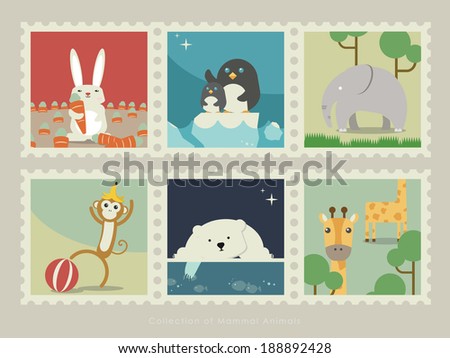 Stamps of mammal animal-2 A collection of mammal animals Stamps of mammal animal-2 A collection of mammal animals