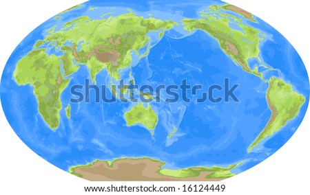 asia centered map