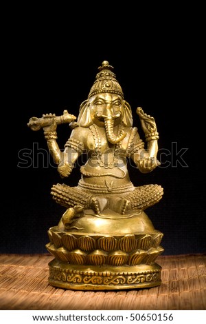 Indian God of success and prosperity. Patron of arts, sciences, intellect, wisdom, Remover of Obstacles, Lord of Beginnings.