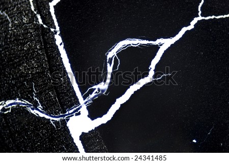 Micro photo: Light-graphics / soot particles