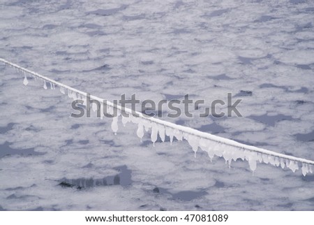 winter scene: frozen baltic sea with pack-ice