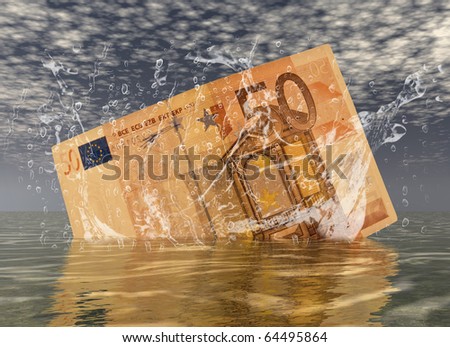 digital composition of a euro note