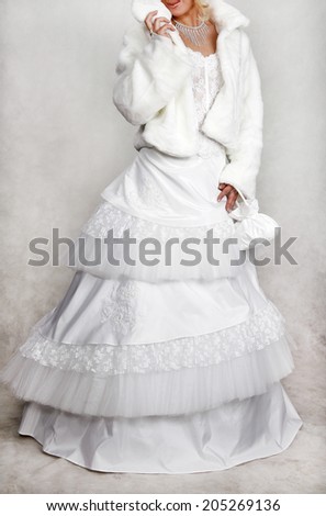 Wedding dress, shooting for the catalog of wedding dresses, white background, white dress, dress for a wedding dress